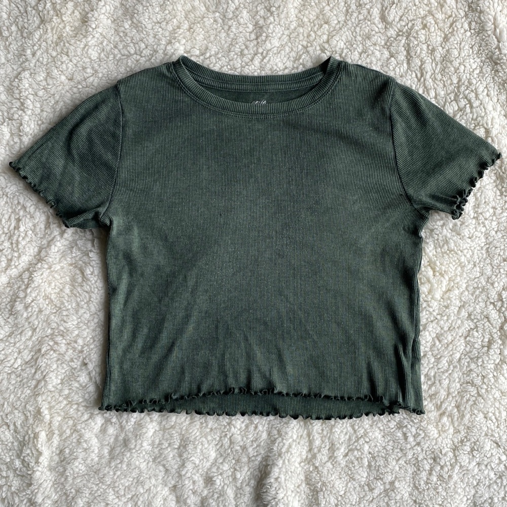 Aerie ribbed cropped tee